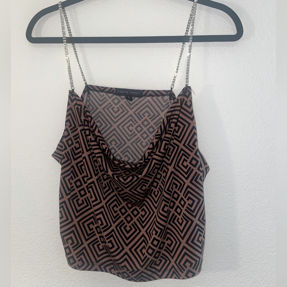 Faded Rose Cowl Neck Blouse